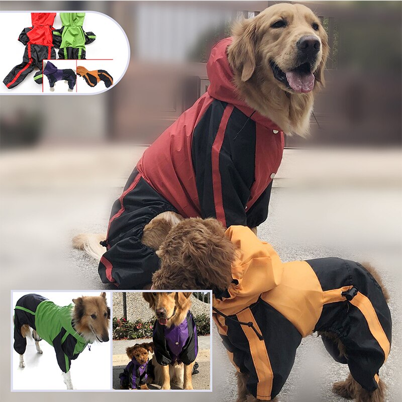Large Size Pet Raincoat Waterproof Outdoor Protective Clothing