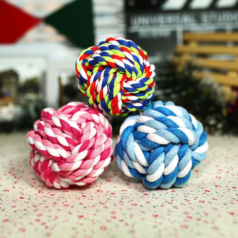 Pet Toy Cotton Rope Ball - The Ultimate Playtime Pal!