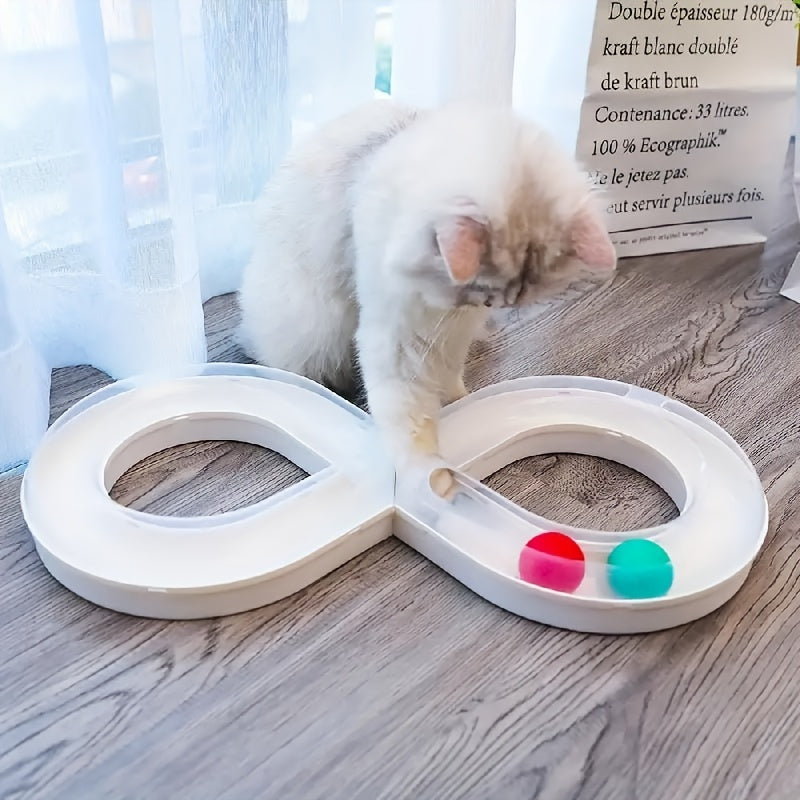 Interactive Pet Toy Turntable Track Ball For Boredom Relief