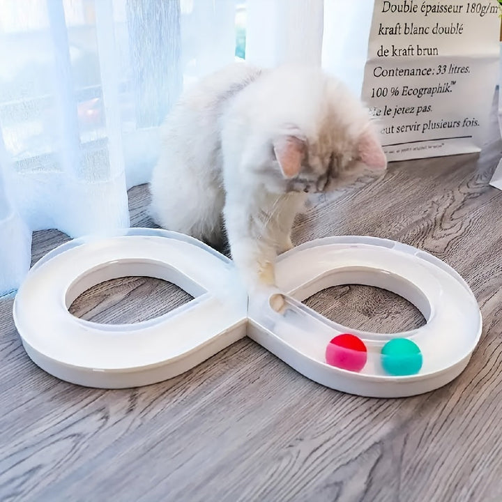 Interactive Pet Toy Turntable Track Ball For Boredom Relief