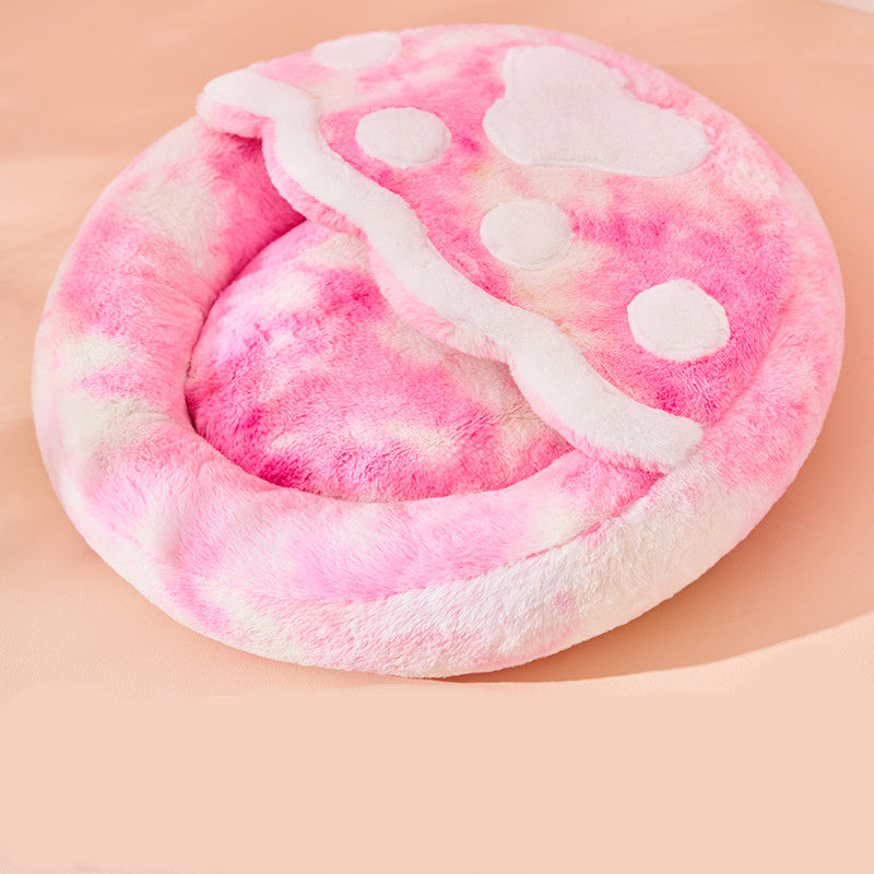 Enclosed Pet Bed For Warm Comfortable Winter Sleep