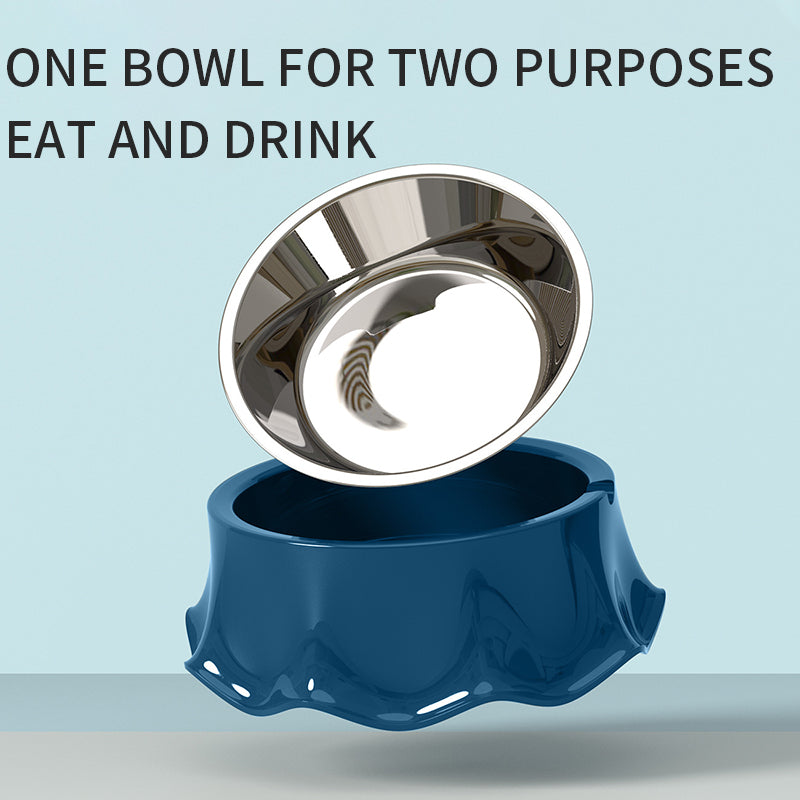 Stainless Steel Pet Bowl Non-Slip Food And Water Feeding Dish