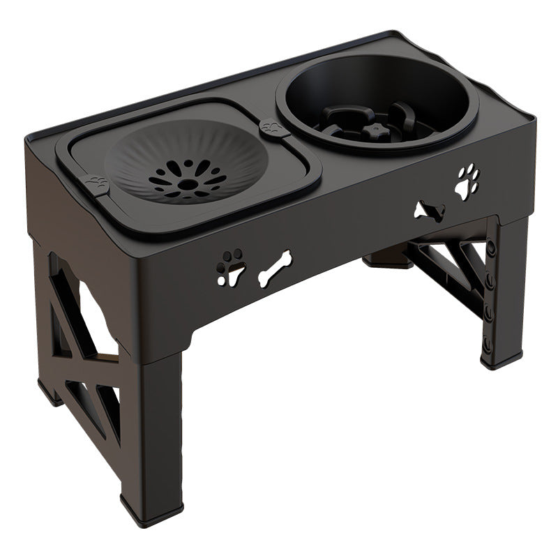 Stainless Steel Double Pet Feeder Bowl With Elevated Integrated Stand