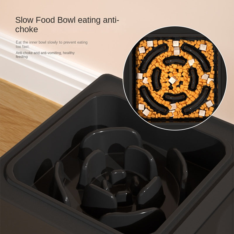 Adjustable Elevated Pet Double Bowls With Stainless Steel Stand