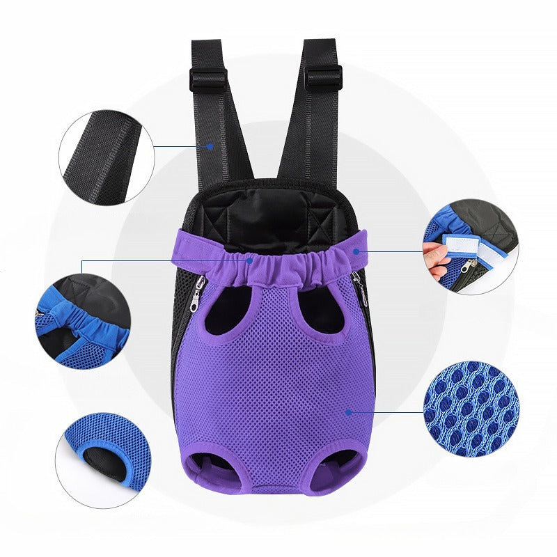 Breathable Adjustable Pet Carrier Backpack Portable Front Travel Bag