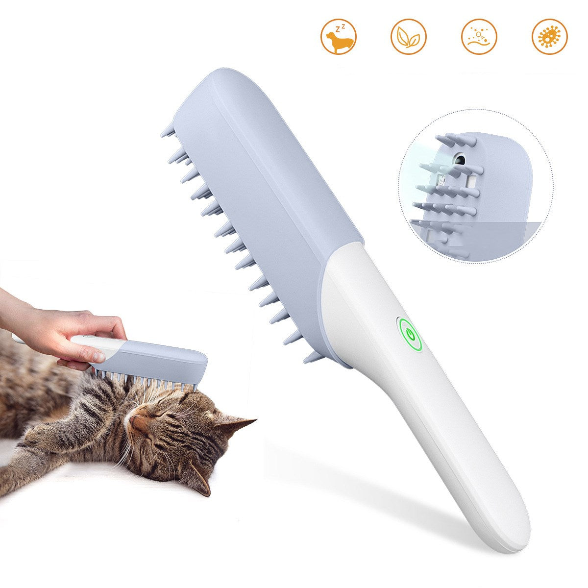 Pet Silicone Massage Brush Grooming Comb for Cleaning and Fur Removal