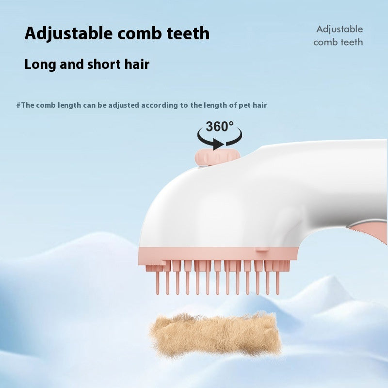 3-in-1 Pet Steam Brush Adjustable Hair Removal Grooming Comb