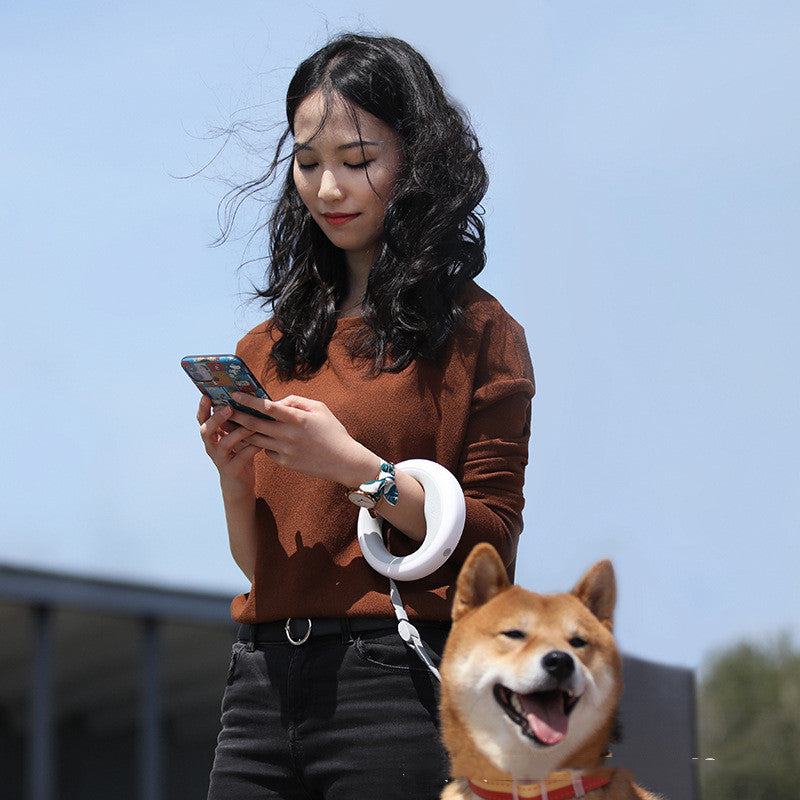 Retractable Pet Leash With Collar Durable Adjustable Walking Set