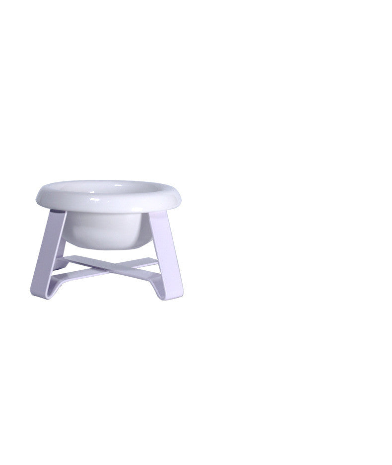 Creative Antislip Pet Feeding Bowl With Iron Stand 2-In-1 Food Water Feeder