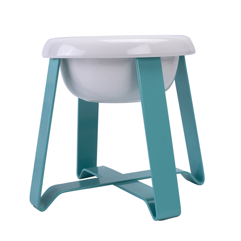 Creative Antislip Pet Feeding Bowl With Iron Stand 2-In-1 Food Water Feeder