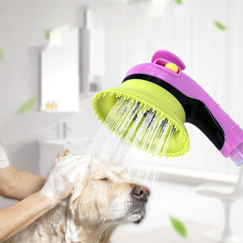 Pet Shower Kit Grooming Brush with Adjustable Shower Head
