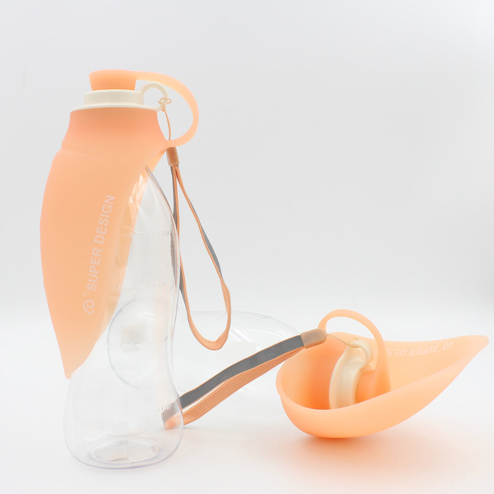 Portable Leak-Proof Pet Water Dispenser With Drinking Cup Bowl