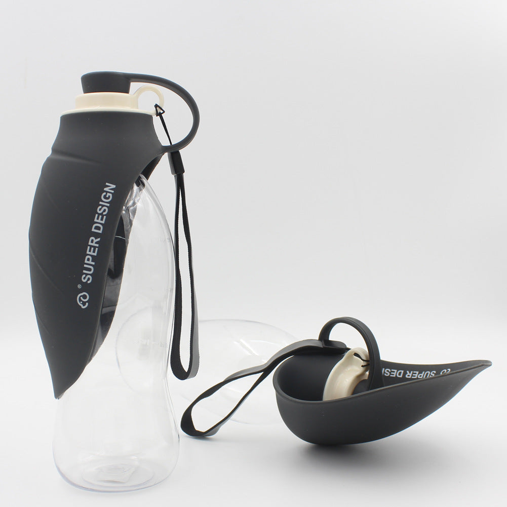 Portable Leak-Proof Pet Water Dispenser With Drinking Cup Bowl