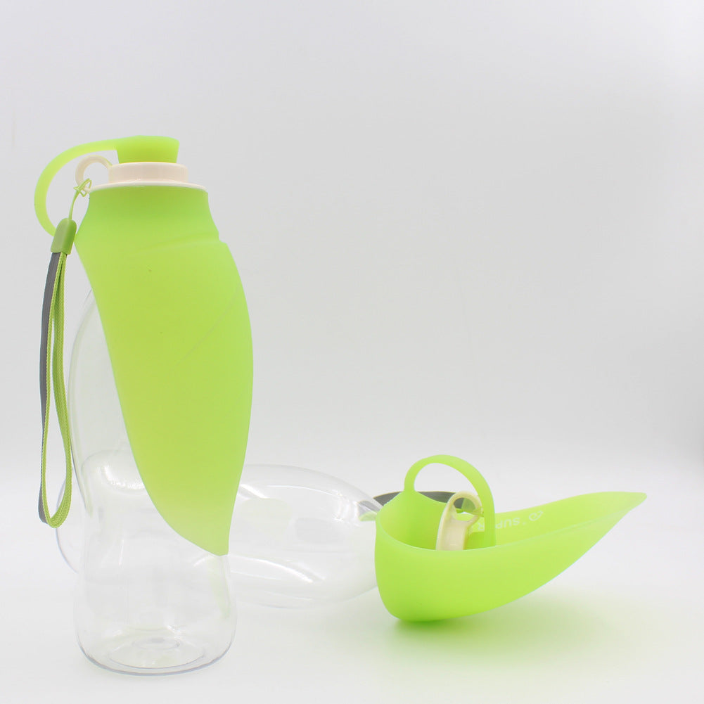 Portable Leak-Proof Pet Water Dispenser With Drinking Cup Bowl