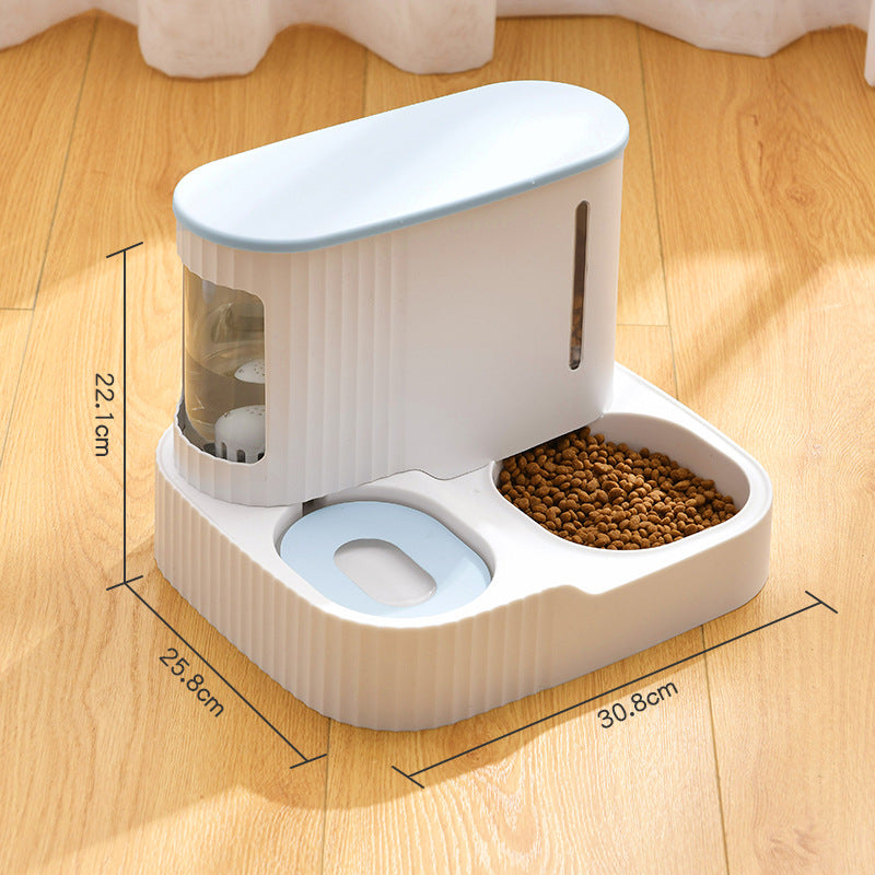 Automatic Pet Drinking Fountain With Integrated Water Feeder