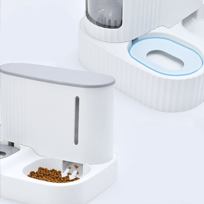 Automatic Pet Drinking Fountain With Integrated Water Feeder