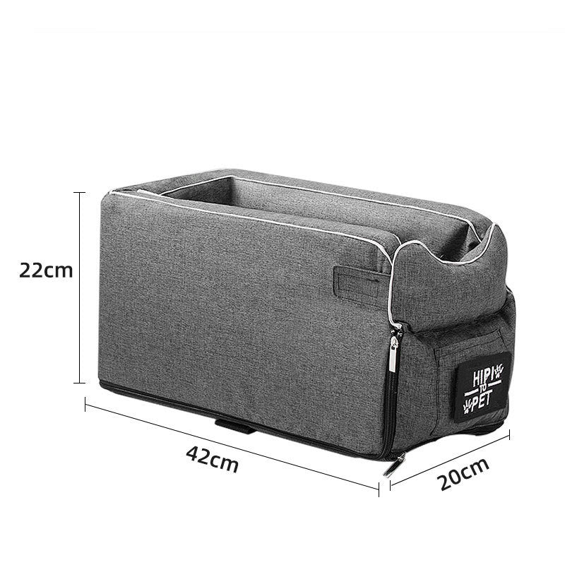Car Safety Pet Travel Seat Bed Carrier Central Console Design