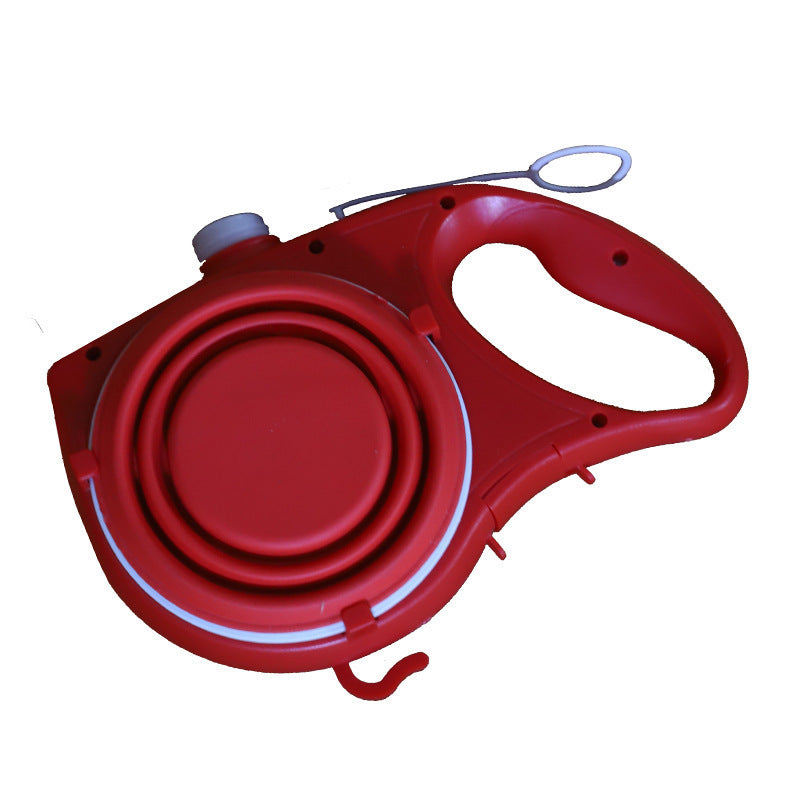 Multifunctional Pet Leash With Built In Water Bottle Portable Design