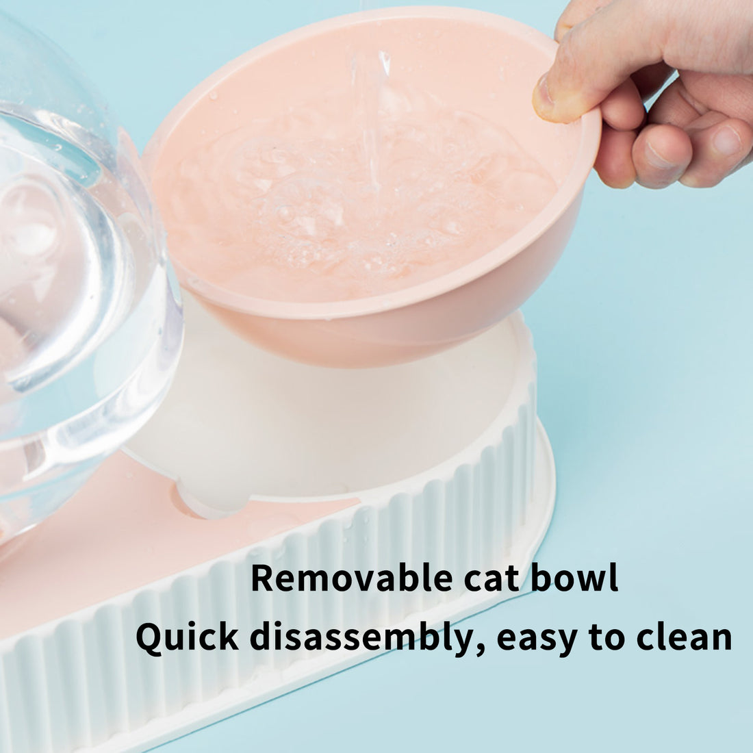 Automatic Plastic Pet Feeder And Water Bowl For Pets