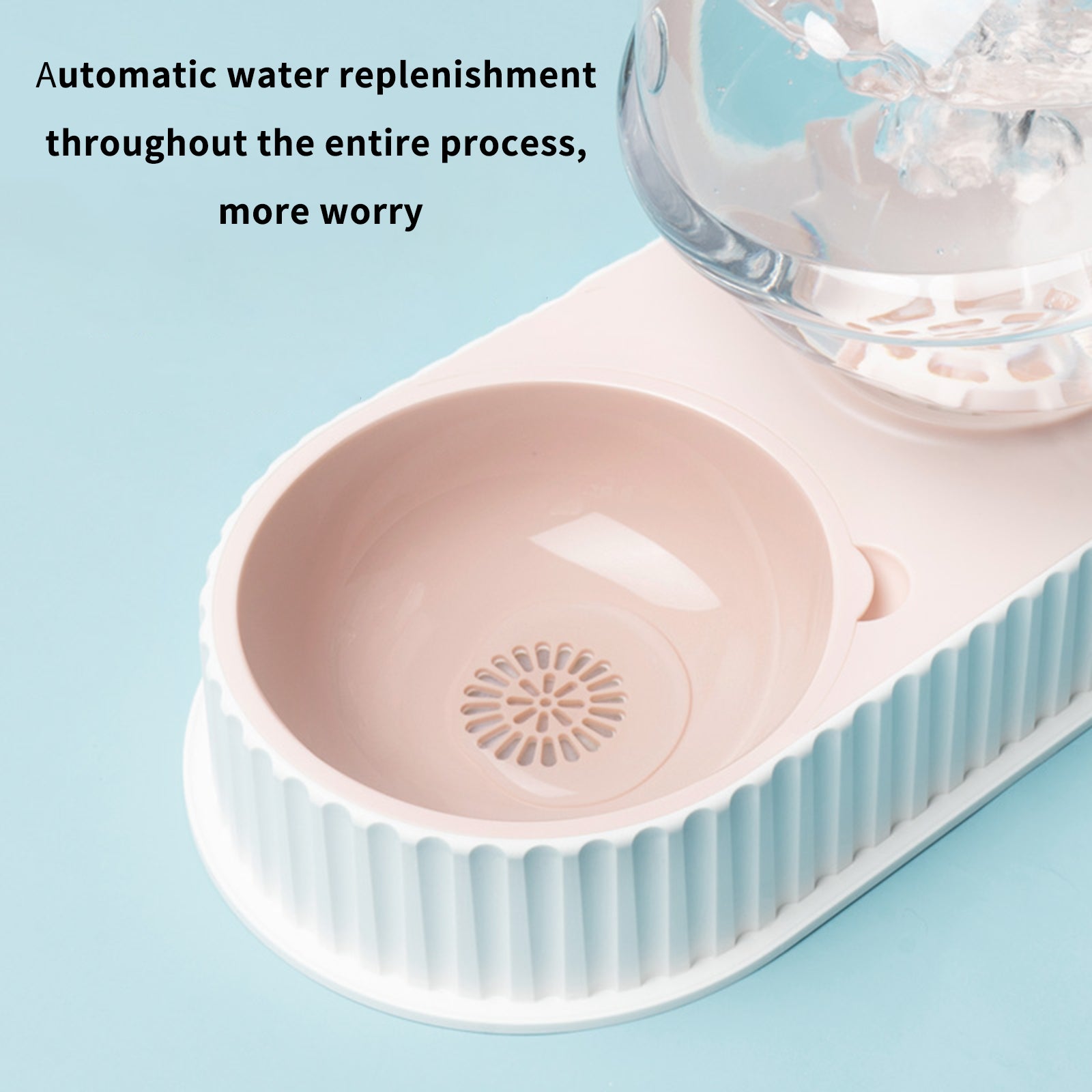 Automatic Plastic Pet Feeder And Water Bowl For Pets