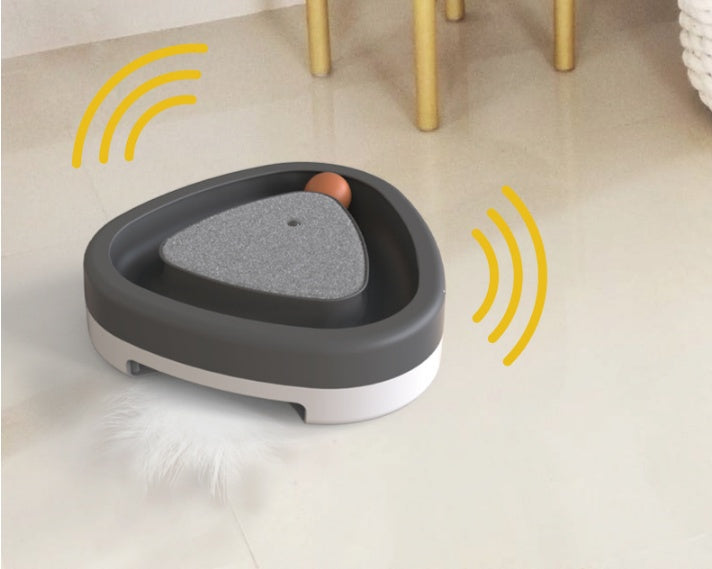 Smart Electric Pet Toy Triangle Turntable With Scratcher