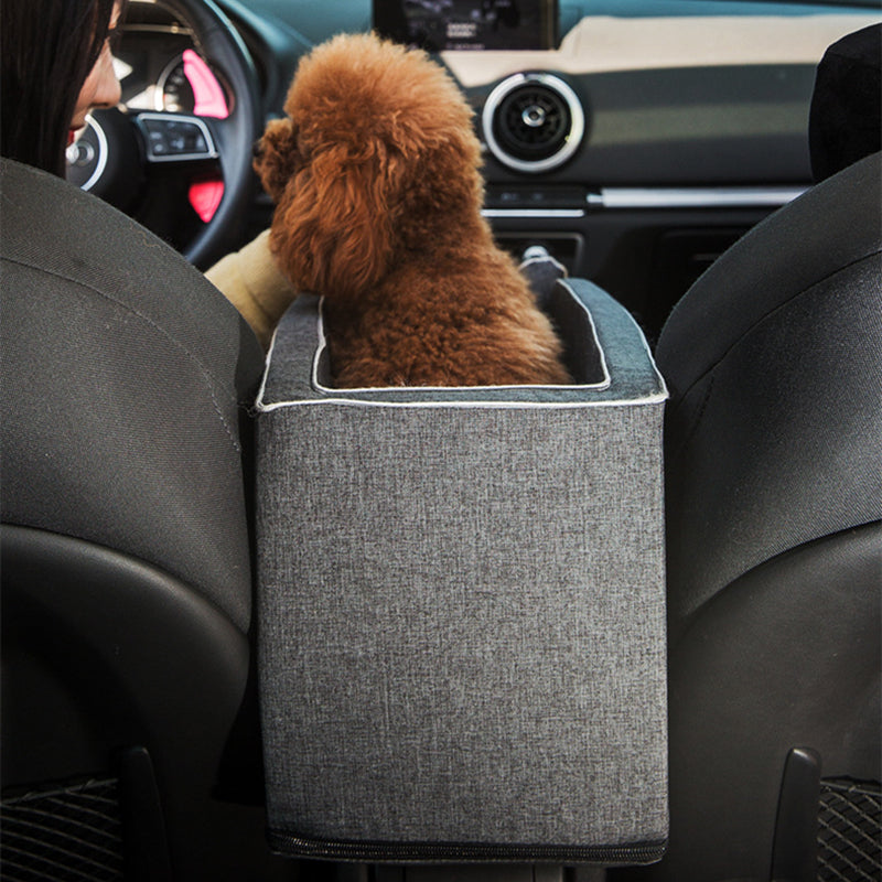 Car Safety Pet Travel Seat Bed Carrier Central Console Design