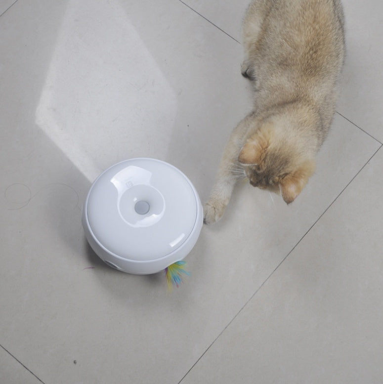 Smart Electric Pet Toy Stick Donut Automatic Turntable