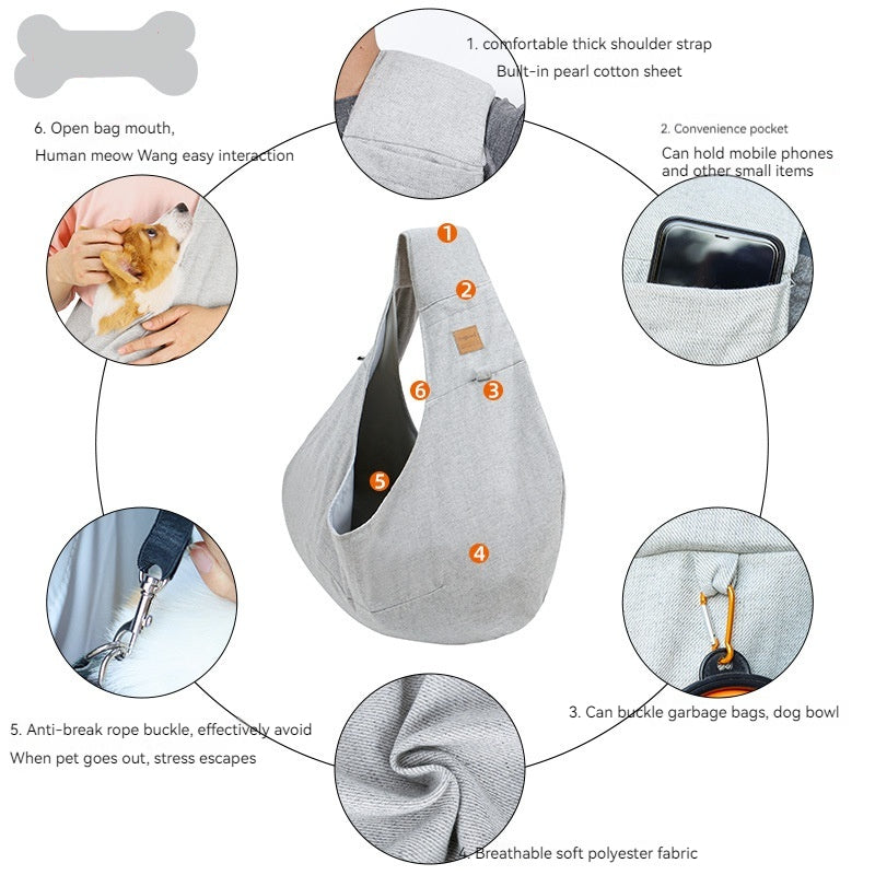 Hug Style Pet Shoulder Carrier Bag Portable Travel Design
