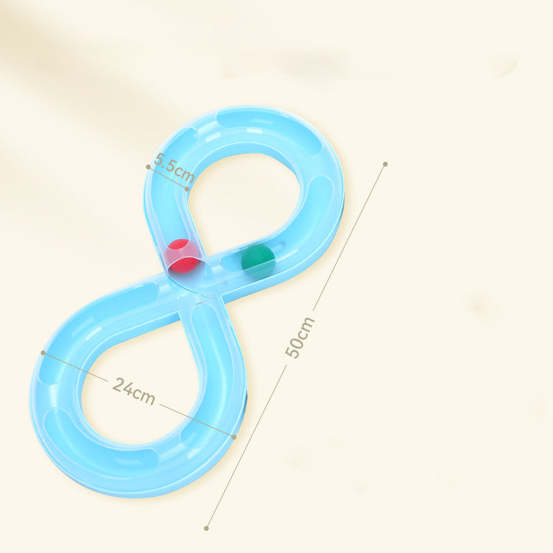 Interactive Pet Toy Turntable Track Ball For Boredom Relief
