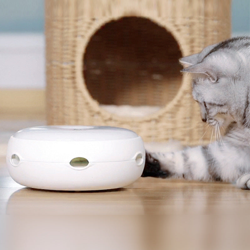Smart Electric Pet Toy Stick Donut Automatic Turntable