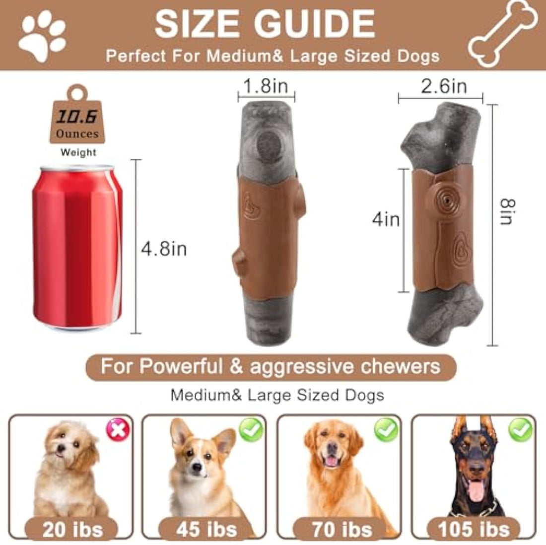 Tough Durable Pet Chew Toy For Aggressive Chewers