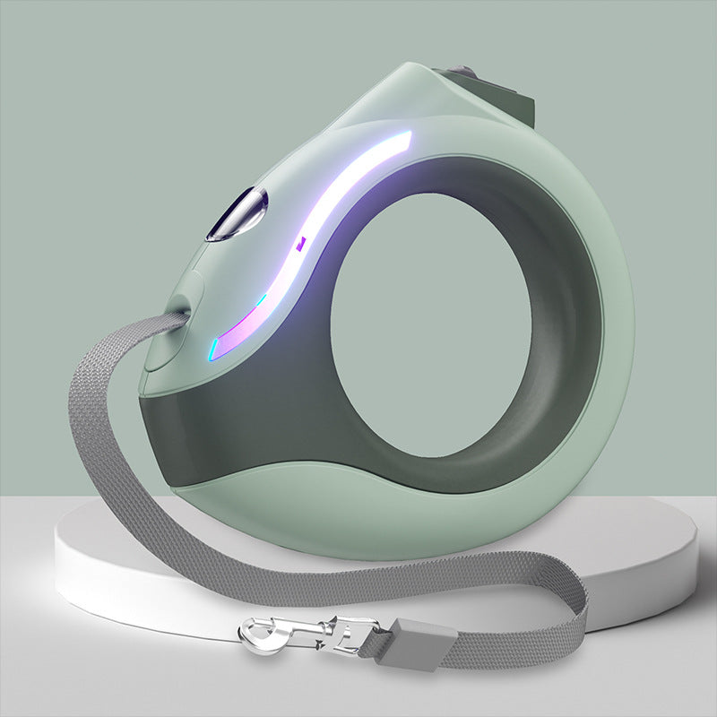 LED Retractable Pet Leash Automatic Night Safety Walking Design