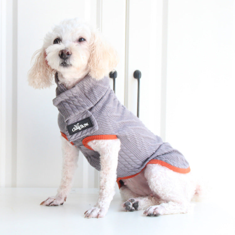 Vintage Twist Pet Sweater Stylish Warm Comfortable Clothing