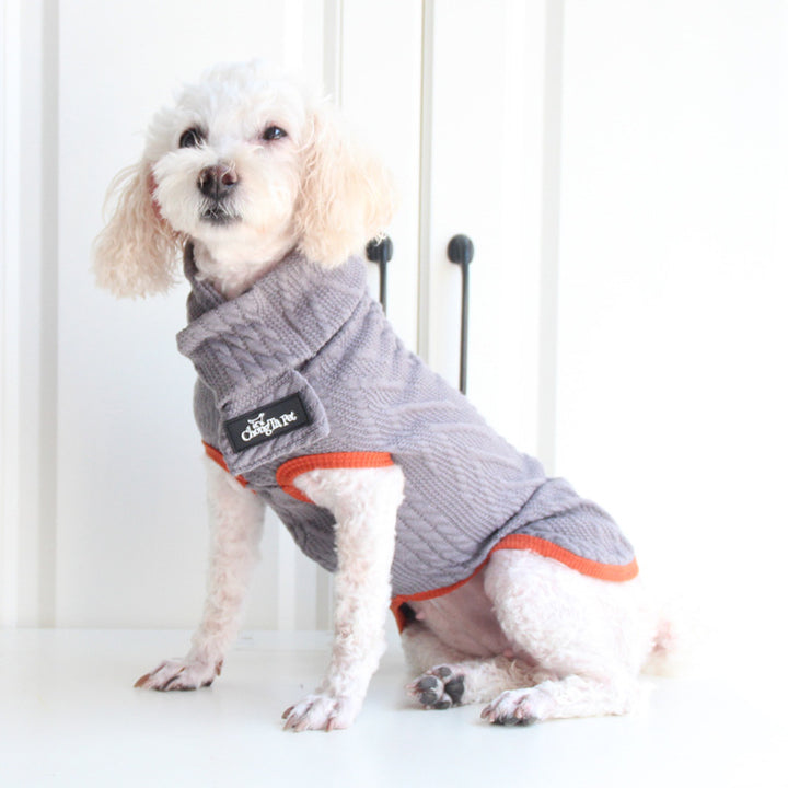 Vintage Twist Pet Sweater Stylish Warm Comfortable Clothing