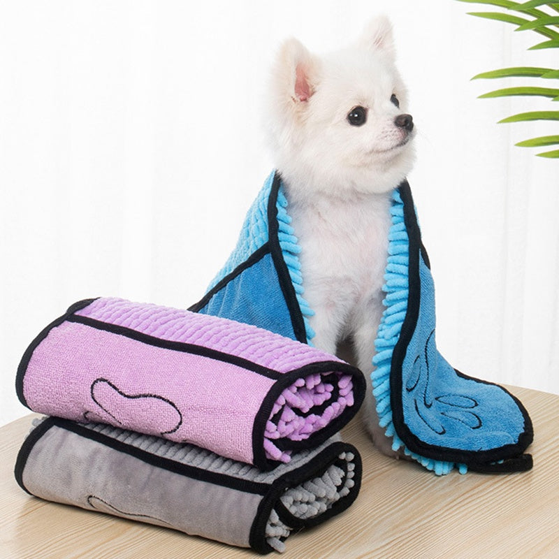 Super Absorbent Microfiber Pet Bath Towel Quick-Drying Robe