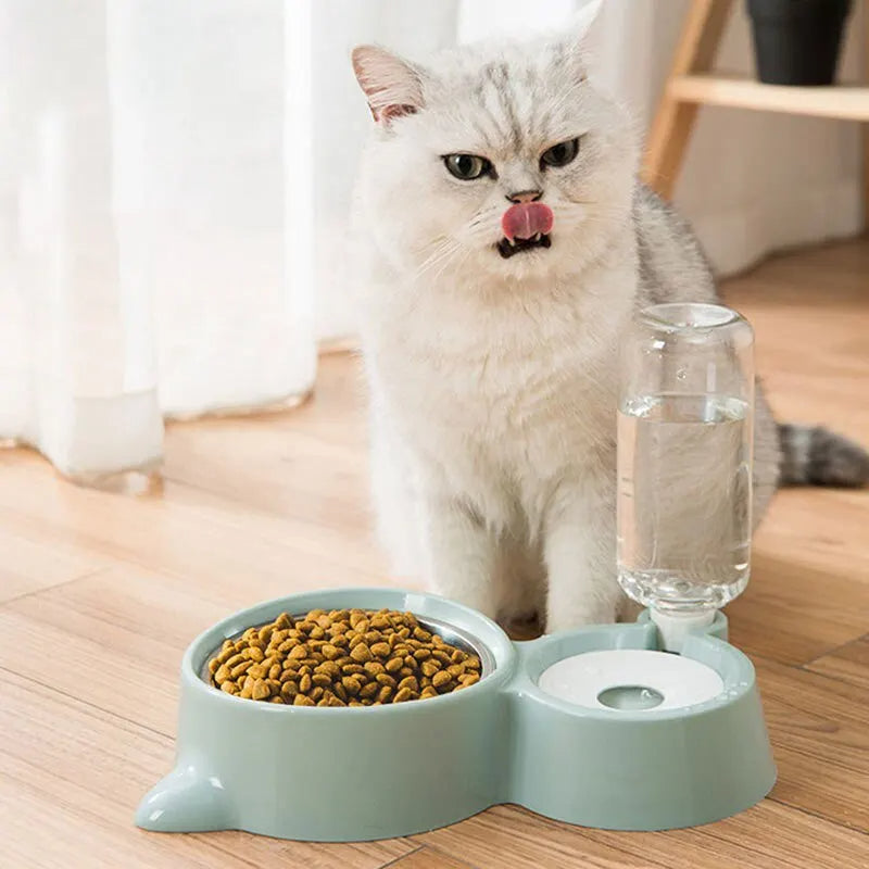 Automatic Gravity Pet Food And Water Feeder Bowl Container