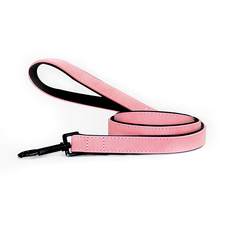 Pull Resistant Leather Pet Leash Durable Premium Walking Design