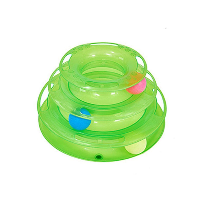 Three-Tier Pet Turntable Toy For Interactive Play