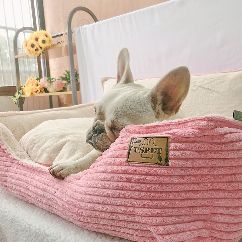 Removable Washable Plush Pet Bed Warm Comfortable Cozy Kennel