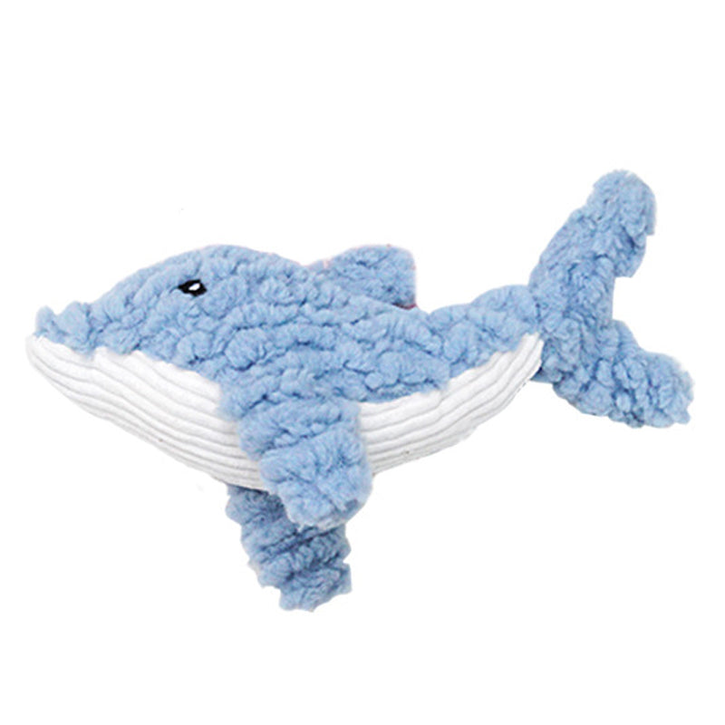Plush Pet Toy Bite Resistant Squeaky Corduroy Training Accessory