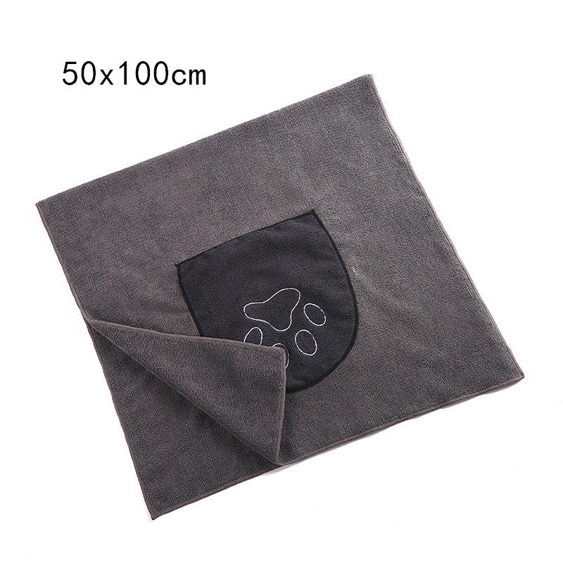 Absorbent Pet Bath Towel Quick-Drying Soft Cotton