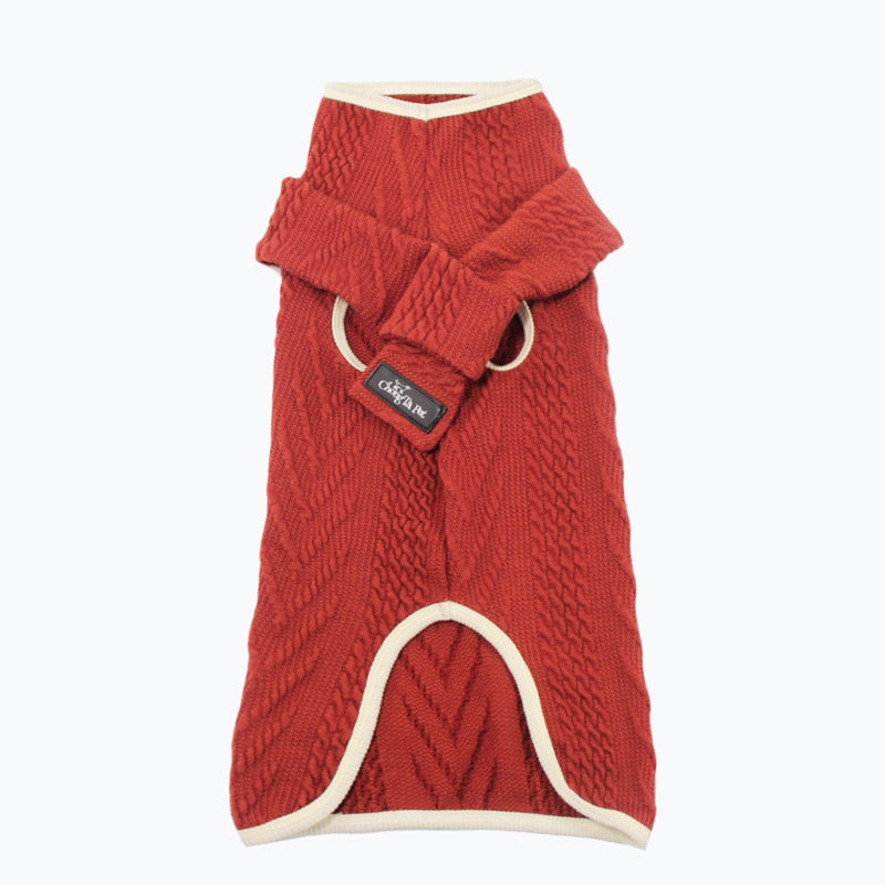 Vintage Twist Pet Sweater Stylish Warm Comfortable Clothing