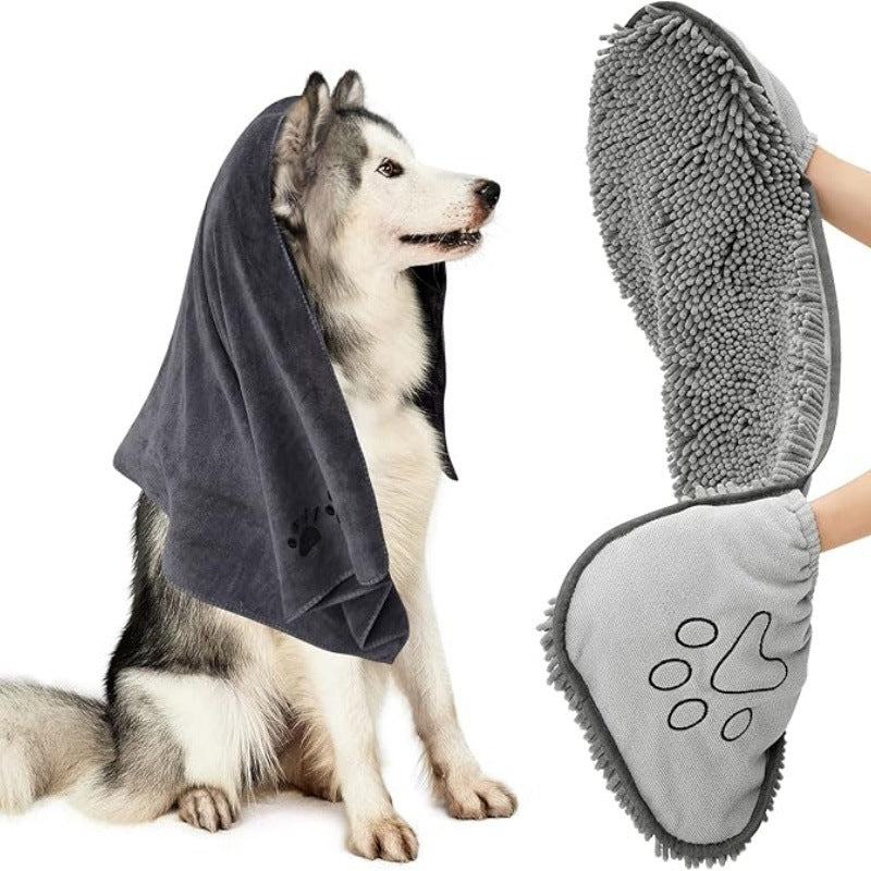 Quick-Absorbent Pet Bath Towel Soft Fast-Drying