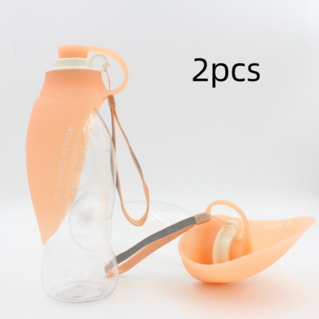 Portable Leak-Proof Pet Water Dispenser With Drinking Cup Bowl
