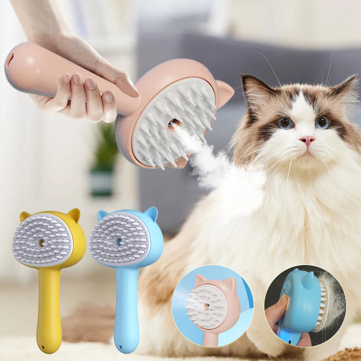 Multifunctional Rechargeable Pet Grooming Brush Self-Cleaning Slicker