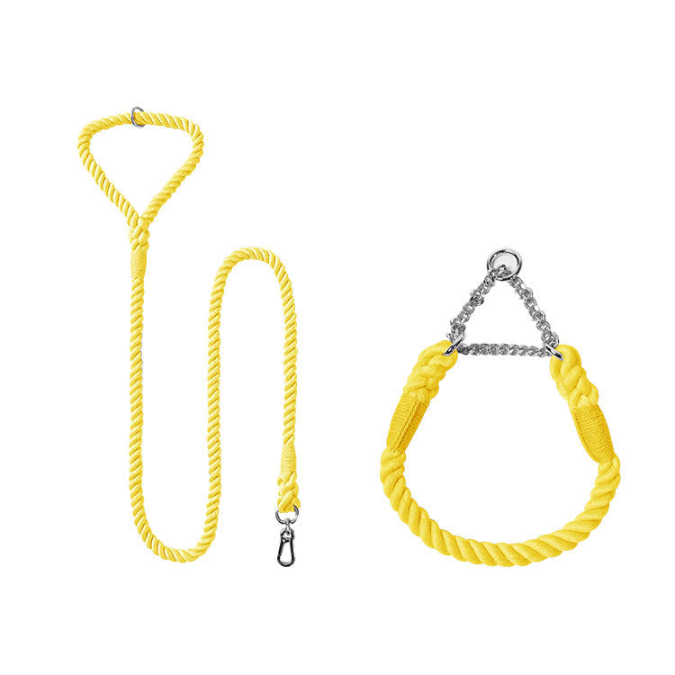 Woven Cotton Pet Leash And Collar Matching Set