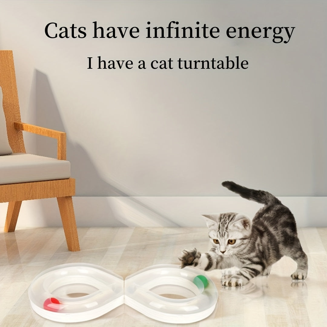 Interactive Pet Toy Turntable Track Ball For Boredom Relief