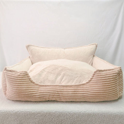 Removable Washable Plush Pet Bed Warm Comfortable Cozy Kennel