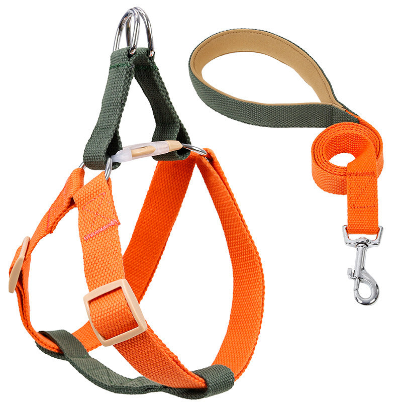 Colorful Pet Drawstring Leash Vest Style Harness Set