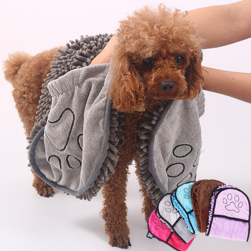 Super Absorbent Microfiber Pet Bath Towel Quick-Drying Robe